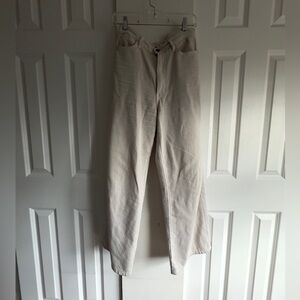 Ozma of California Mara Wide Leg Jeans | Size 28 | Stone